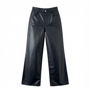 Indigo Rising Black Faux Leather Straight Leg Pants Size 25 Baddie Night Out